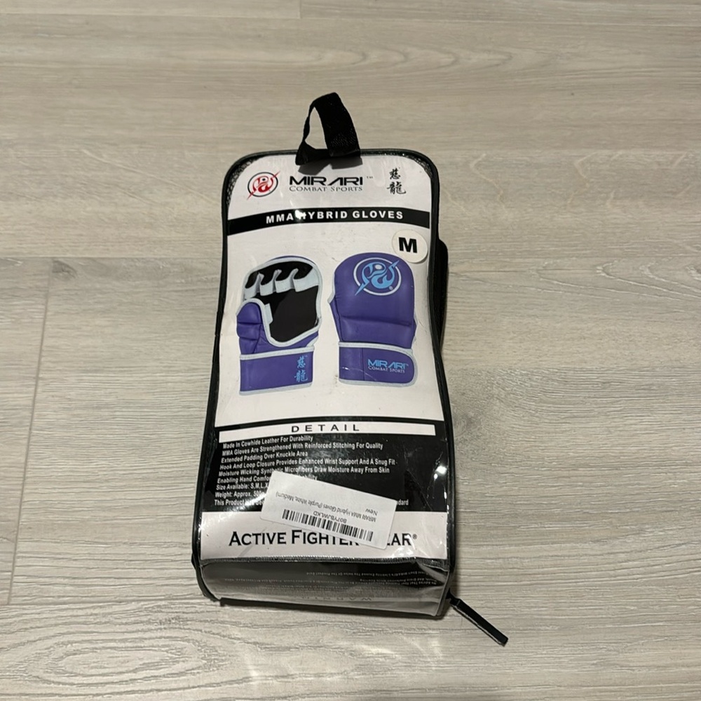 Purple MMA hybrid gloves